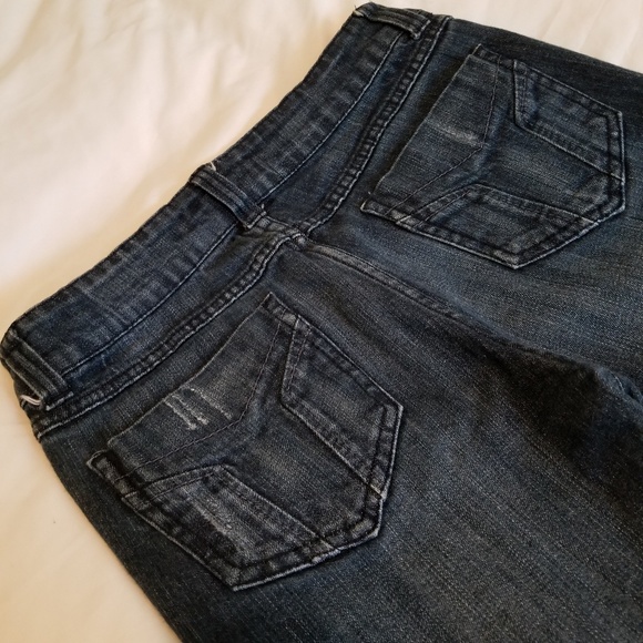 💸SOLD💸 Miley by Max Azria Shredded Dark Jeans - Picture 4 of 5